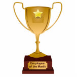 Employee of the Month Award, Golden Trophy Statuette<br><div class="desc">Employee of the Month Award,  Golden Trophy onbest all round performance as an employee.</div>