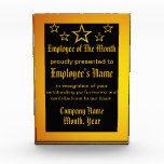 Employee Of The Month Award Plaque - Acrylic Block at Zazzle