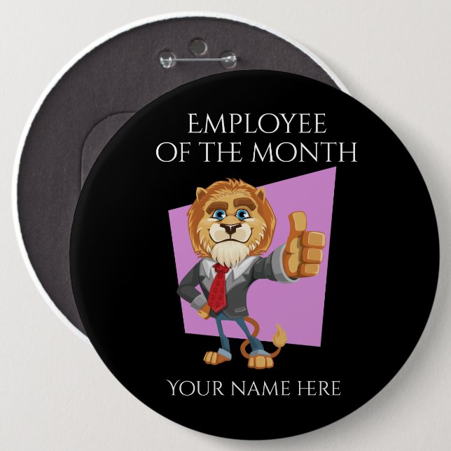Employee Of The Month Badge Round Button (Front & Back)