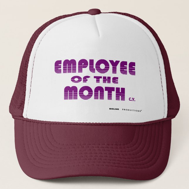 EMPLOYEE OF THE MONTH, biglins - Customized Trucker Hat (Front)