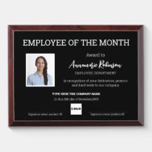 Employee of the month Black and White
