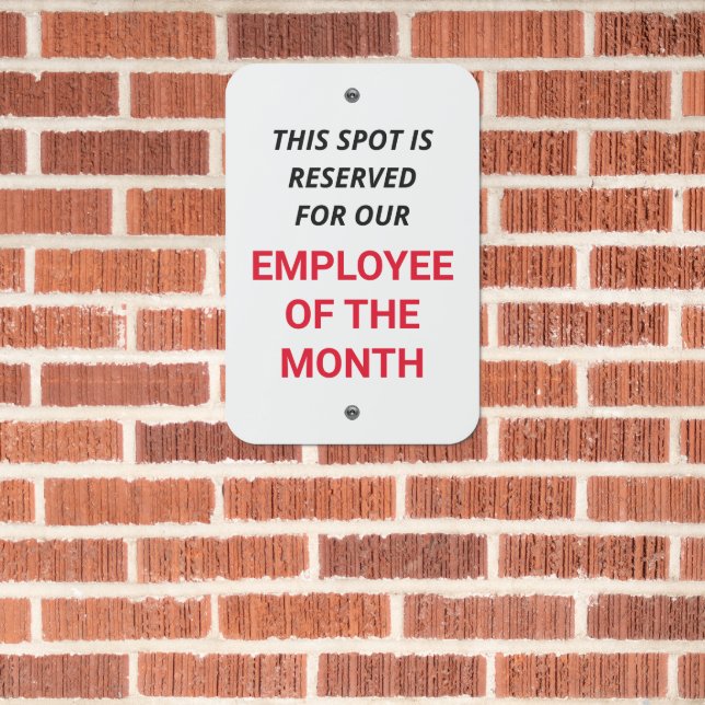Employee of the Month Business Metal Sign (In Situ(Brick))