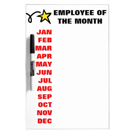 Employee Of The Month Calendar Dry Erase Board