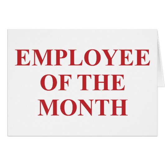 Employee of the Month Cards (Front Horizontal)