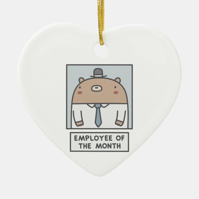 Employee Of The Month Ceramic Ornament (Front)
