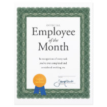 Employee of the Month Certificate Employee of the Month Certificate