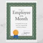 Employee of the Month Certificate | Zazzle