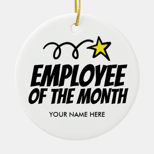 Employee of the month Christmas tree ornament