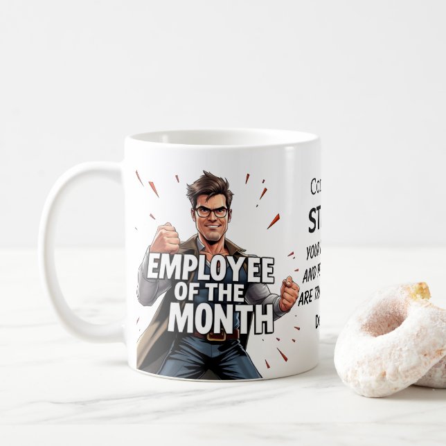 Employee Of The Month  Coffee Mug (With Donut)