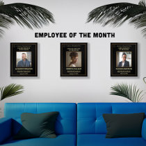 Employee Of The Month Company Award Logo Gold Acrylic Photo Tile