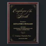 Employee Of The Month Company Logo Gold Custom Award Plaque<br><div class="desc">Employee Of The Month Company Logo Gold Custom Awards Plaque for your employees at your company. Replace with your information or word and the logo or symbol. Great to use for Awards ceremonies, events or just to thank someone for their service.</div>