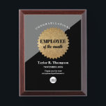 Employee of the Month company logo gold seal award<br><div class="desc">Celebrate your team's achievements with this Employee of the Month Company Logo Gold Seal Framed Award Plaque. Featuring a distinguished gold seal and space for your company logo, this elegant plaque is the perfect way to recognize outstanding employees. The framed design offers a professional and polished look, making it an...</div>