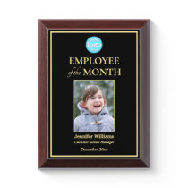 Employee of the Month Company Logo Photo Gold Award Plaque Employee of the Month Company Logo Photo Gold Award Plaque