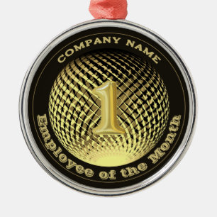 Employee of the Month Company medal Metal Ornament