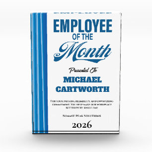 Employee of the Month Custom Business Recognition Acrylic Award