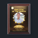 Employee of the Month custom Photo | Golden stars Award Plaque<br><div class="desc">Star Employee of the Month Award Plaque | Employees Recognition | Employee Appreciation Poster</div>