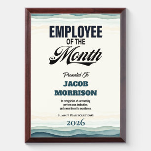 Employee of the Month Custom Recognition Award Plaque