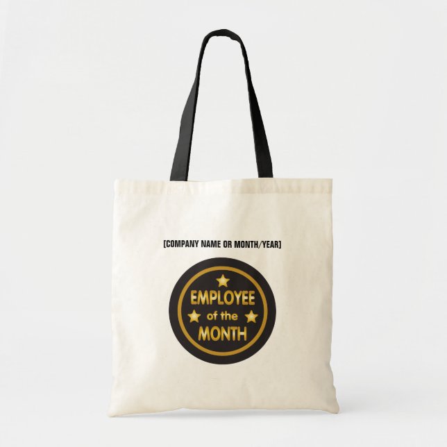 Employee of the Month custom text gold stars Tote Bag (Front)