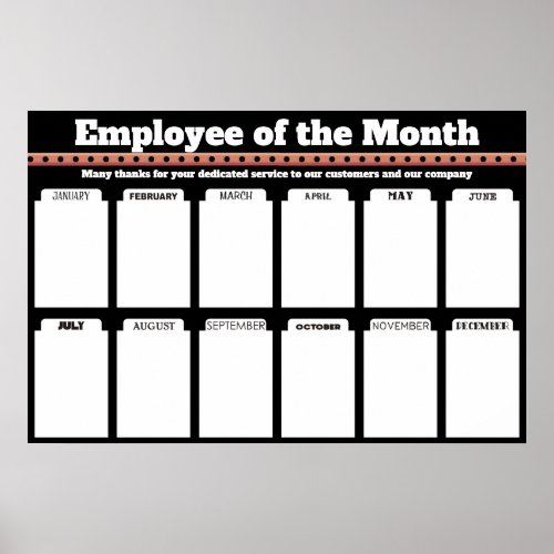 employee of the month display for 4x6 photos poster