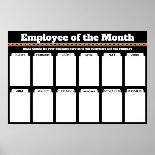 employee of the month display for 4x6 photos poster | Zazzle.com