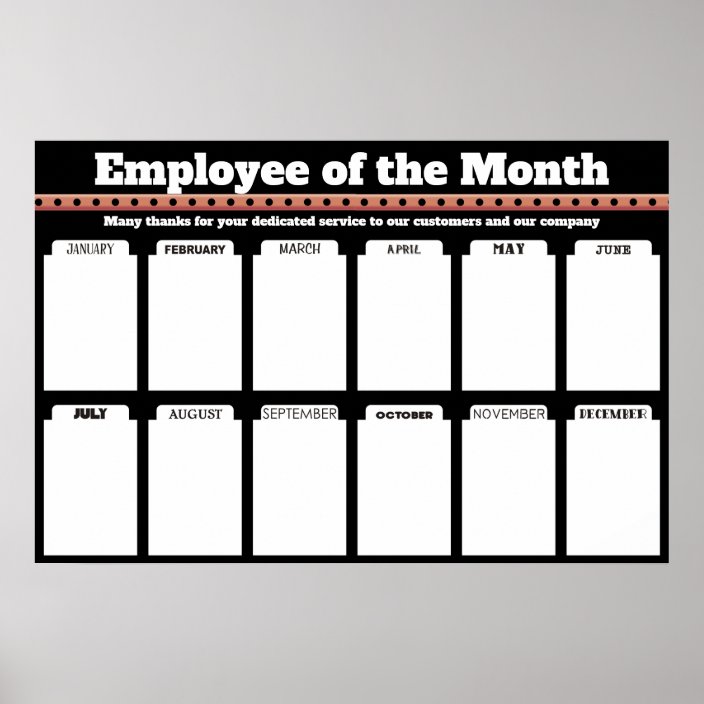 Employee Of The Month Display For 4x6 Photos Poster Zazzle Com