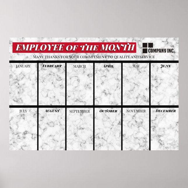 employee of the month display for 4x6 photos poster (Front)