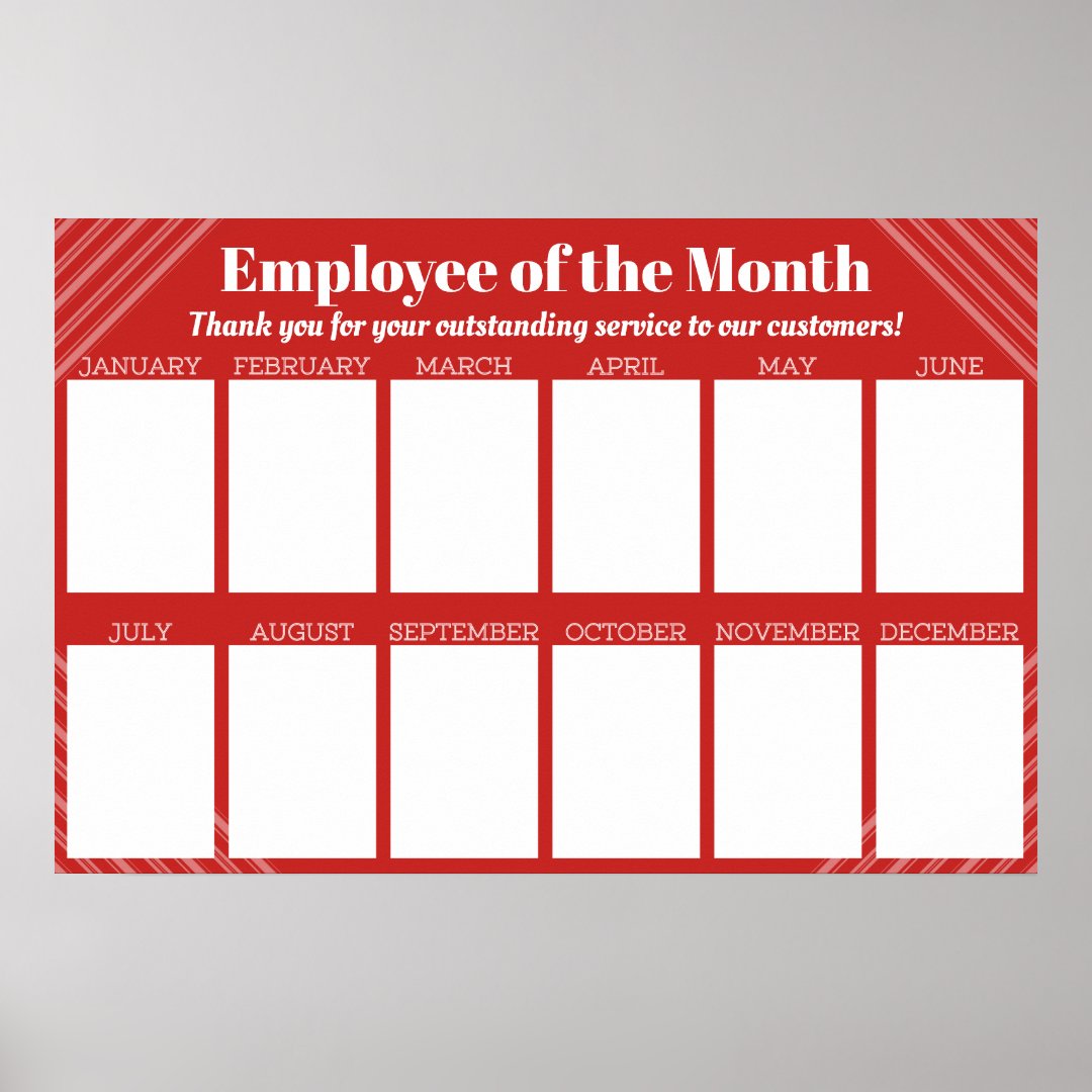 employee of the month display for 4x6 photos poster | Zazzle