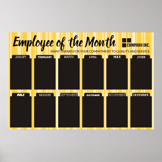 employee of the month display for 4x6 photos poster (Front)