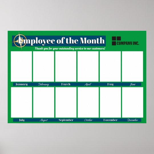 employee of the month display for 4x6 photos poster | Zazzle.com