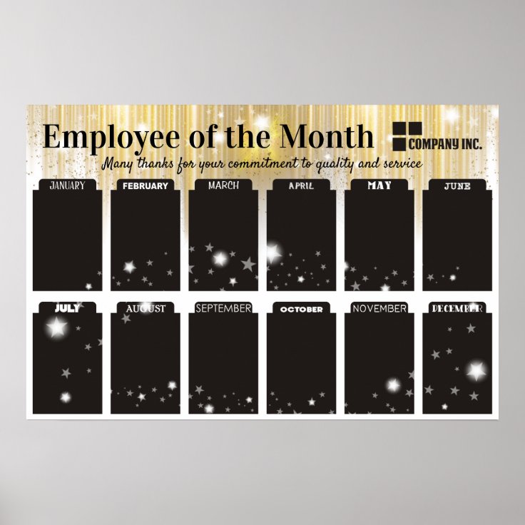 employee of the month display for 4x6 photos poster | Zazzle