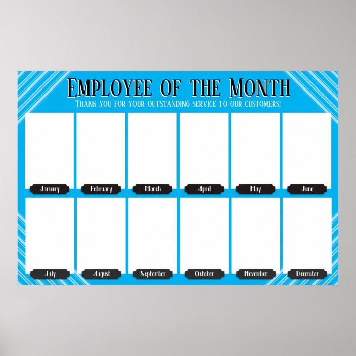 employee of the month display for 4x6 photos poster | Zazzle.com