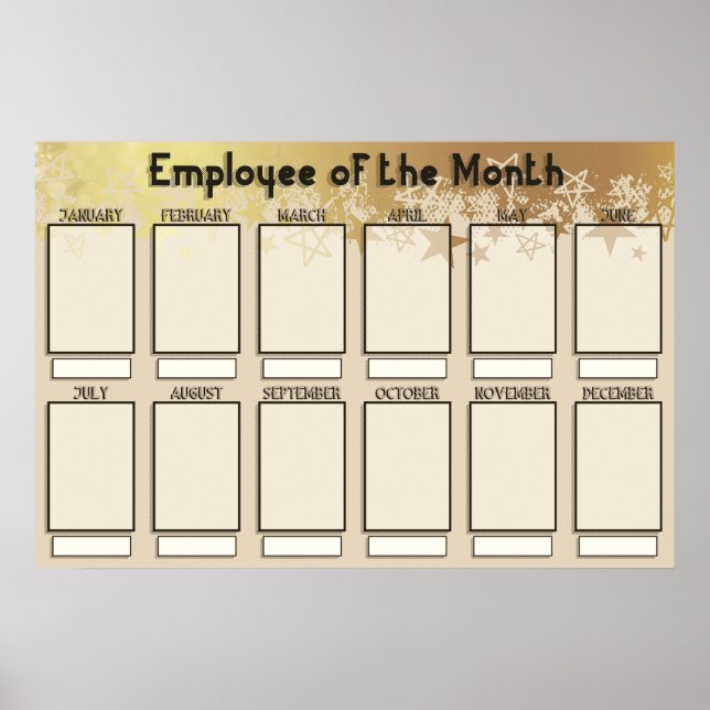 employee of the month display for 4x6 photos poster (Front)