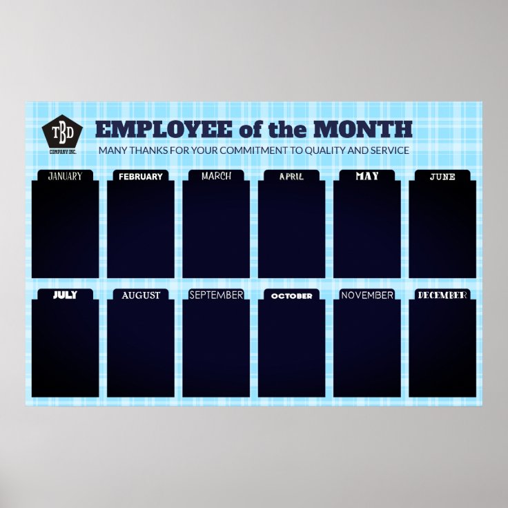 employee of the month display for 4x6 photos poster | Zazzle