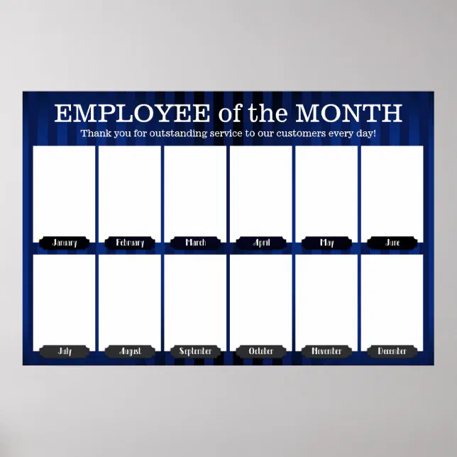 employee of the month display for 4x6 photos poster | Zazzle