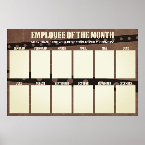 employee of the month display for 4x6 photos poster