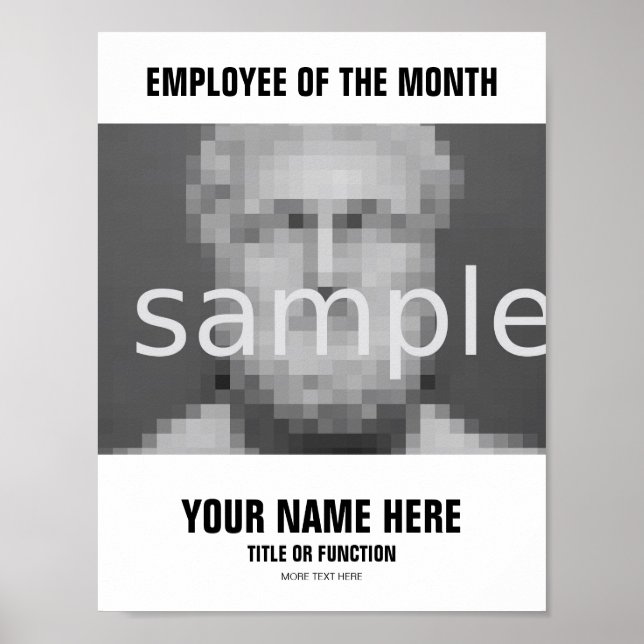Employee of the month employee appreciation poster (Front)