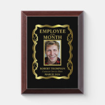 Employee of The Month Gold and Black Framed