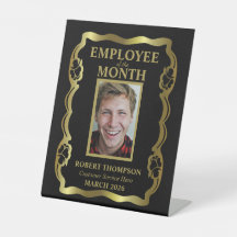 Employee of The Month Gold and Black Professional