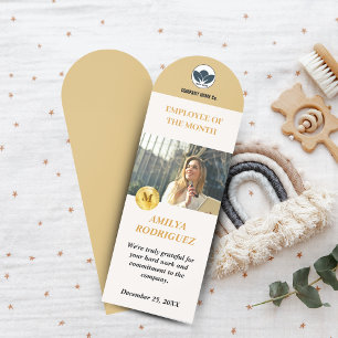 Employee of the Month Gold Photo Bookmark Favor