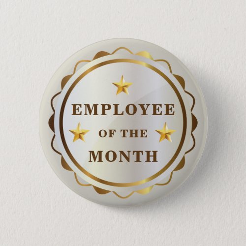 Employee of the Month Gold Stars Button
