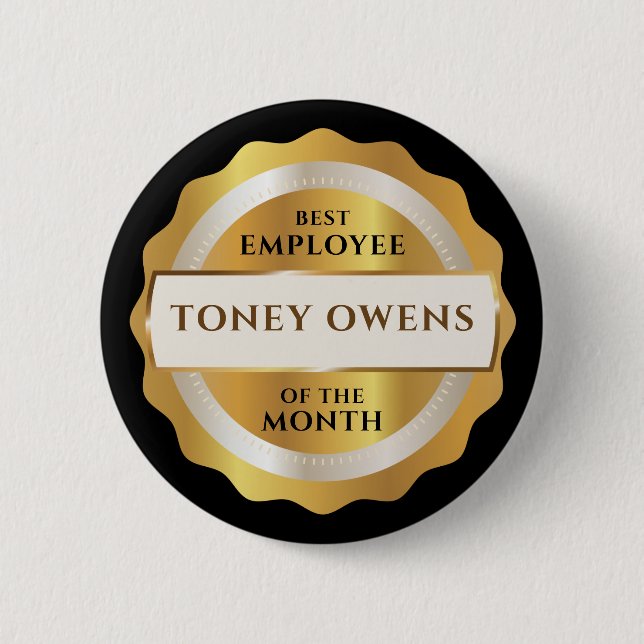 Employee of the Month Gold Stars Button (Front)