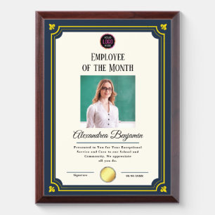 Employee Of The Month Logo Business Award Plaque