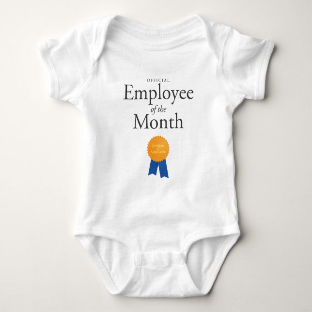 Employee of the Month on Baby Bodysuit (Front)