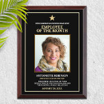 Employee of the Month Photo and Logo Template  Award Plaque<br><div class="desc">Person of the month award keepsake plaque to recognize that special person at your school,  company,  hospital or organization.</div>