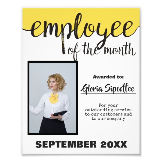 Employee Of The Month Certificate Template With Picture