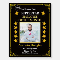 Employee of the Month Photo Award Superstar Poster