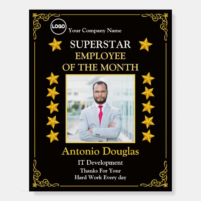 Employee of the Month Photo Award Superstar Poster (Front)