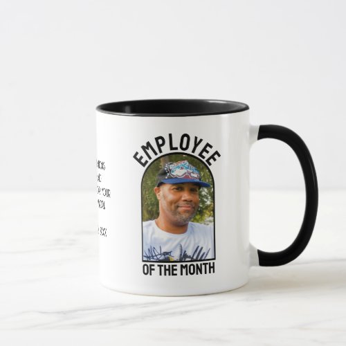 EMPLOYEE OF THE MONTH Photo CoWorker Appreciation Mug