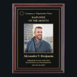 Employee Of The Month Photo Logo Gold Personalize  Award Plaque<br><div class="desc">Employee Of The Month Photo Logo Gold Personalize Awards Plague for your employees at your company. Replace with your information or words,  logo or symbol and photograph.  Great to use for those Award ceremonies or just to thank someone for their service.</div>