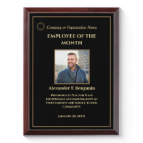 Employee Of The Month Photo Logo Gold Personalize Award Plaque Employee Of The Month Photo Logo Gold Personalize Award Plaque